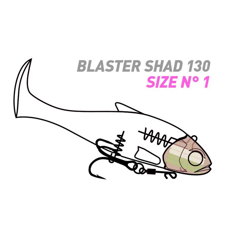 Leurre Souple Shad Fiiish Blaster Shad 13cm, 37g - Shads | Pacific P&ecirc;che