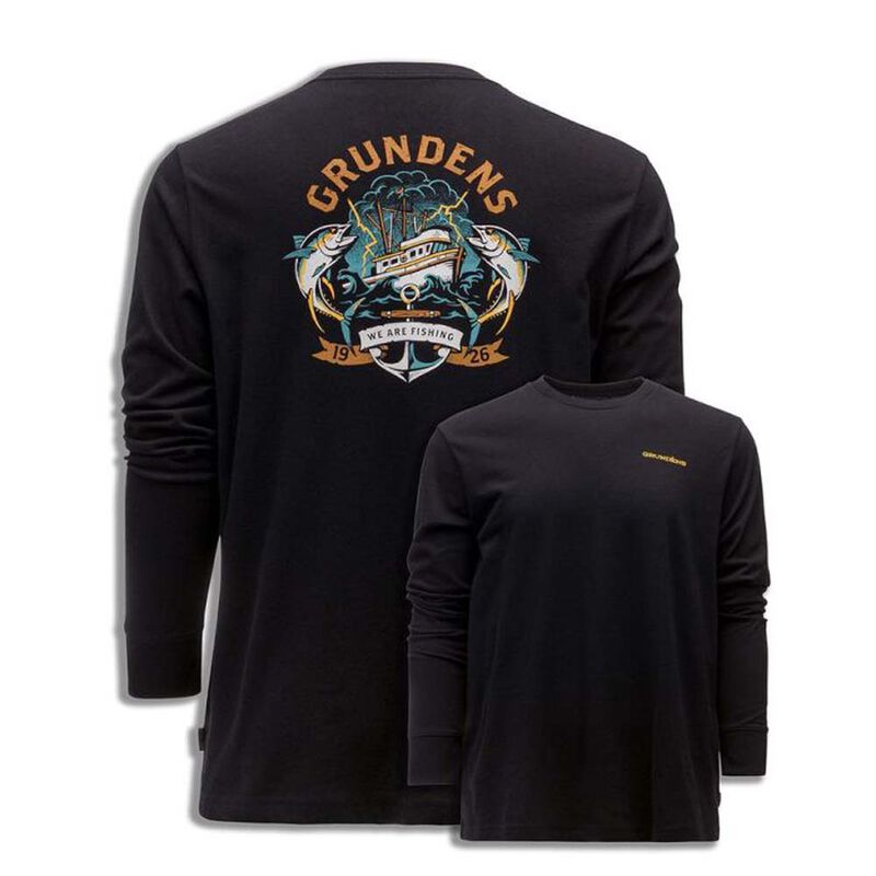 T-shirt Grundens Tuna Tattoo LS Noir - T-shirts manches courtes | Pacific P&ecirc;che