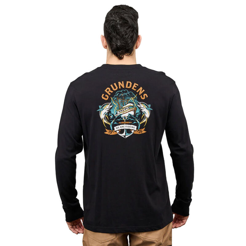 T-shirt Grundens Tuna Tattoo LS Noir - T-shirts manches courtes | Pacific P&ecirc;che
