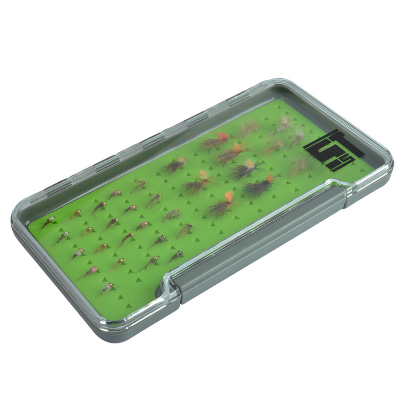 Bo&icirc;te &agrave; mouche silverstone waterpro rubber slim/large (capacit&eacute; 121 mouches) - Bo&icirc;tes Mouches | Pacific P&ecirc;che