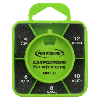 Plombs fil droit fendus coup fun fishing shoter box mixed n&deg;4-6-8-10-12 - Cylindriques | Pacific P&ecirc;che