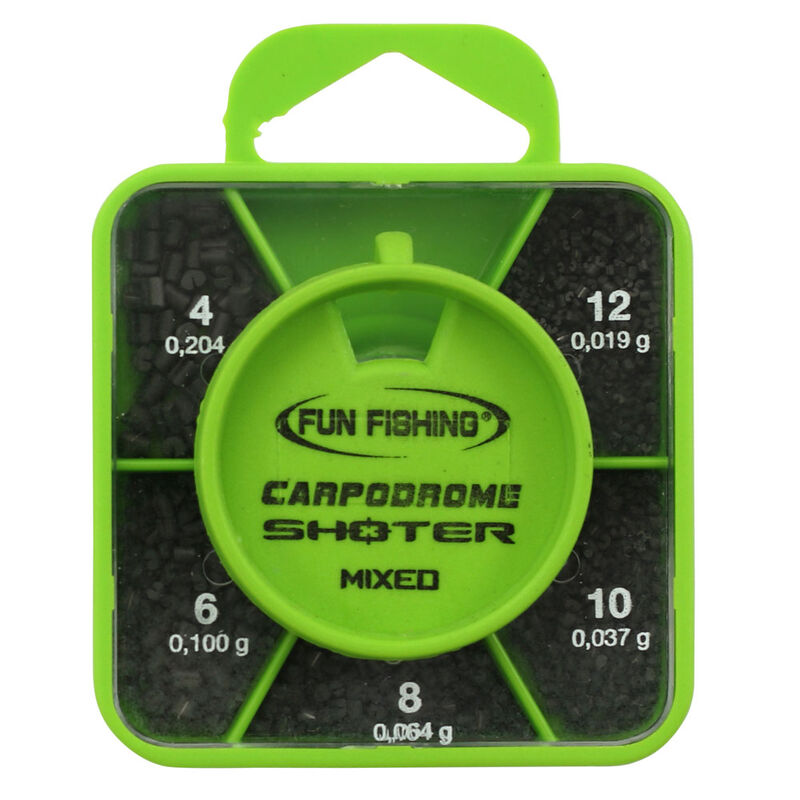Plombs fil droit fendus coup fun fishing shoter box mixed n&deg;4-6-8-10-12 - Cylindriques | Pacific P&ecirc;che