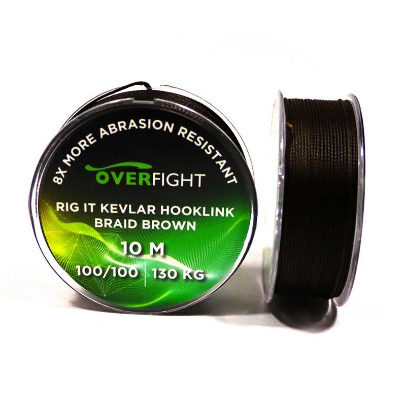 Tresse Overfight Rig It Kevlar Hooklink Braid Brown 100/100 10m - Filaments / Bas de lignes | Pacific P&ecirc;che