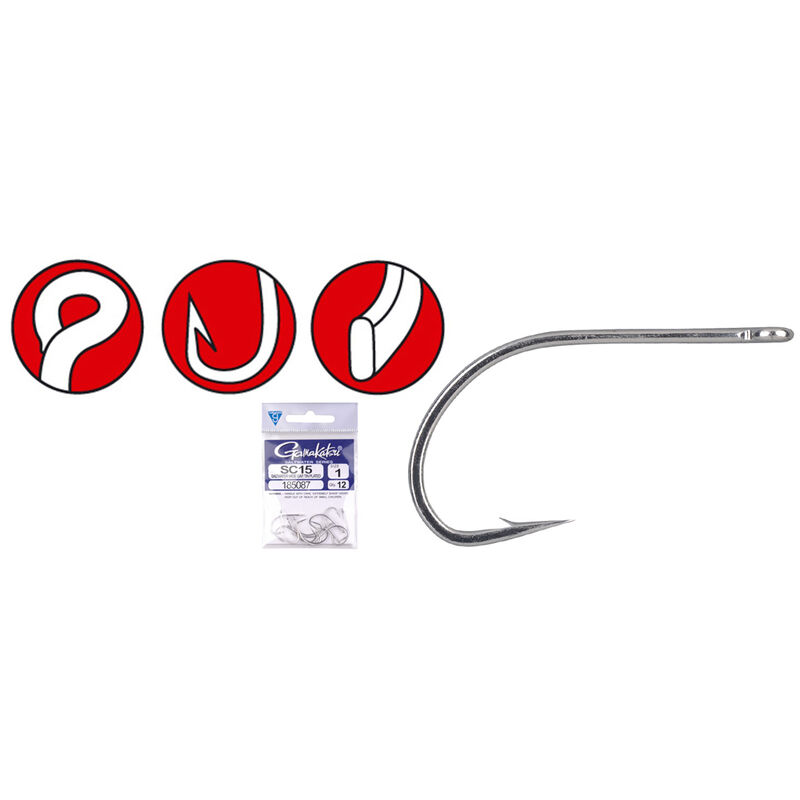 Hame&ccedil;ons mouche gamakatsu sc15/t wide gape saltwater - Hame&ccedil;ons | Pacific P&ecirc;che