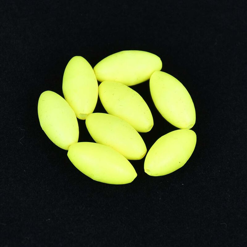 Perles ovales flottantes Sunset FLUO JAUNE (X20) - Perles | Pacific P&ecirc;che