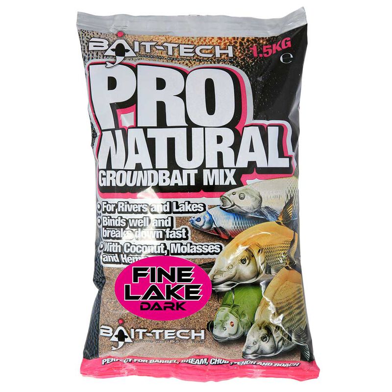 Amorce Bait Tech Pro Natural Fine Lake Dark 1.5kg - App&acirc;ts / amorces | Pacific P&ecirc;che