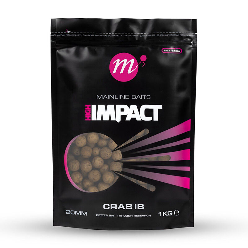 Bouillettes Mainline Hi Impact Crab IB 1kg - Denses | Pacific P&ecirc;che