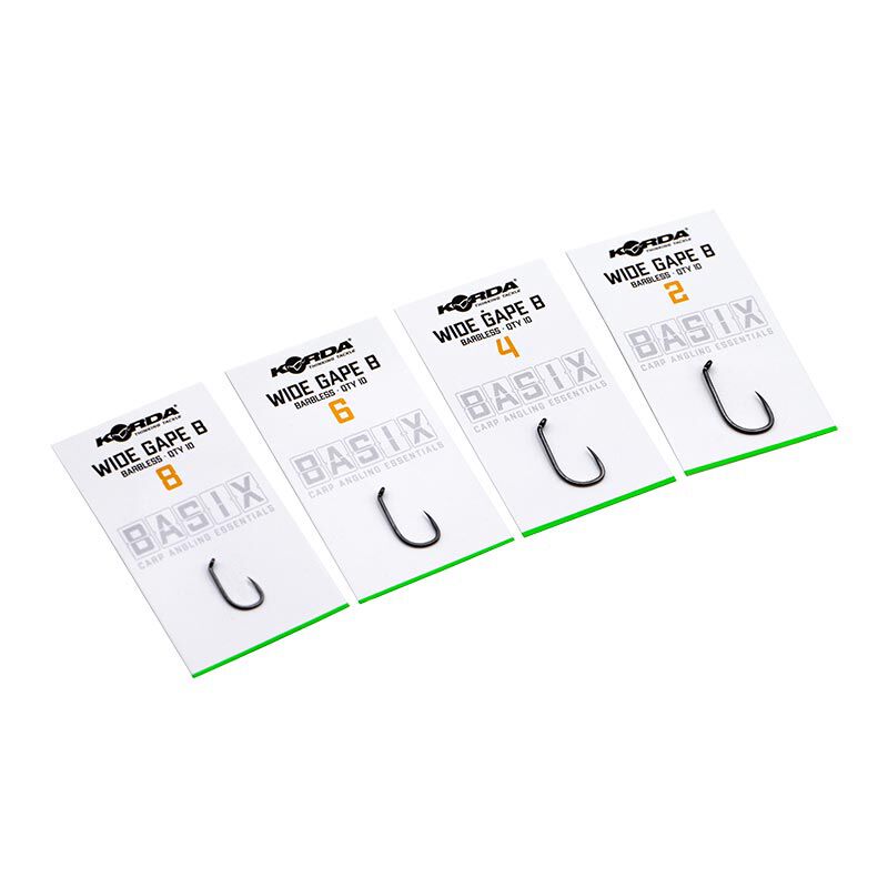 Hame&ccedil;ons korda basix wide gape barbless (x10) - Hame&ccedil;ons | Pacific P&ecirc;che
