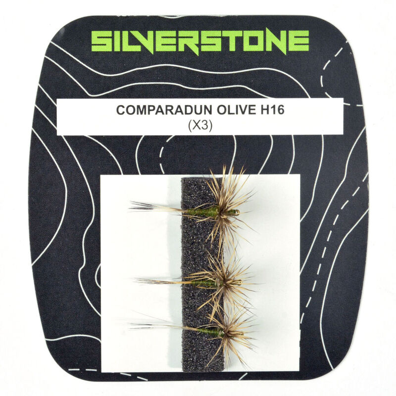 Mouche s&egrave;che silverstone comparadun olive h16 (x3) - S&egrave;ches | Pacific P&ecirc;che