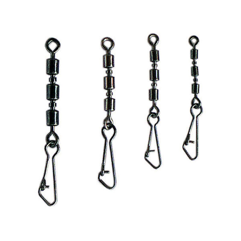 Emerillons triple + agrafe pafex (x10) - Emerillons | Pacific P&ecirc;che