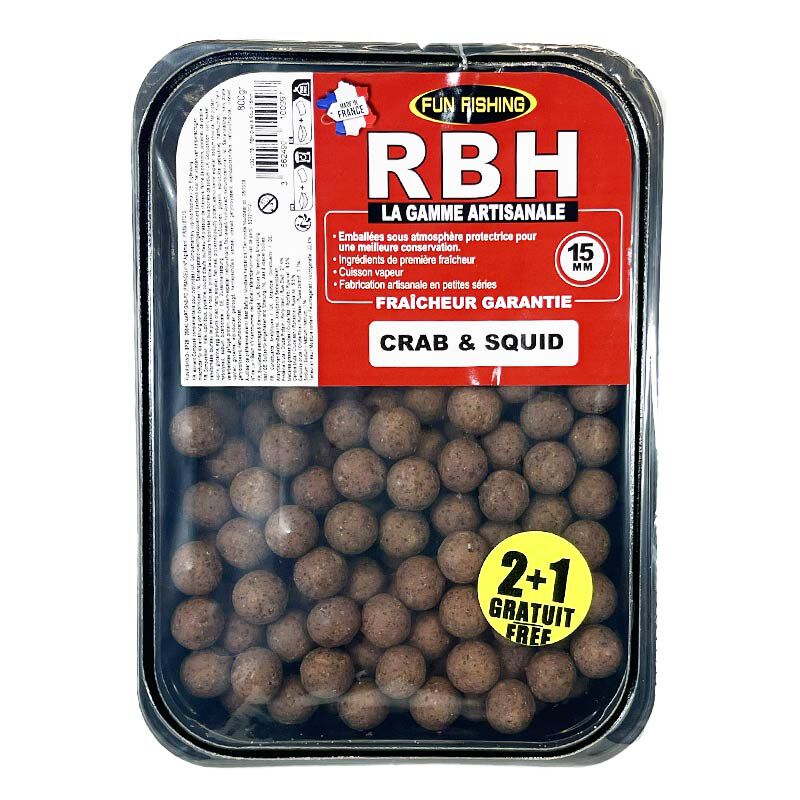 Bouillettes Fun Fishing RBH Crab & Squid 800g - Denses | Pacific P&ecirc;che