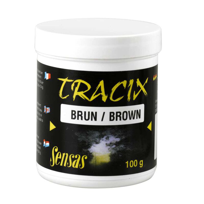 Additif pour amorces sensas tracix brun 100g - SENSAS | Pacific P&ecirc;che