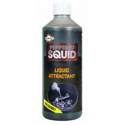 Booster Dynamite Baits Peppered Squid Liquid 500ml - Boosters / dips | Pacific P&ecirc;che