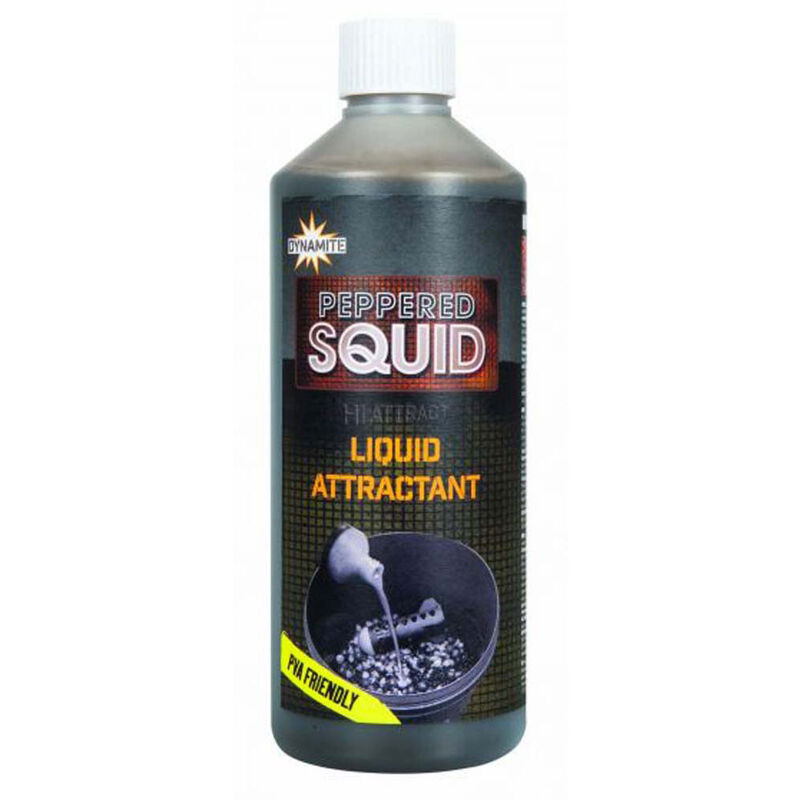 Booster Dynamite Baits Peppered Squid Liquid 500ml - Boosters / dips | Pacific P&ecirc;che