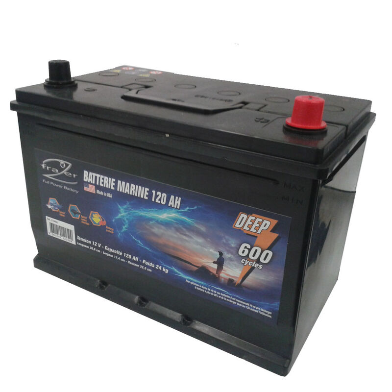 Batterie Marine Frazer 120Ah 600 Cycles - Batteries | Pacific P&ecirc;che