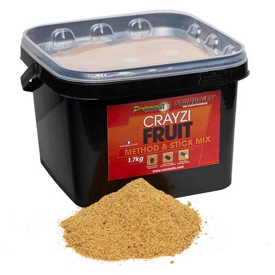 Seau amorce Starbaits PC Crayzi Fruit Method and Stick Mix 1,7 kg - Farines | Pacific P&ecirc;che