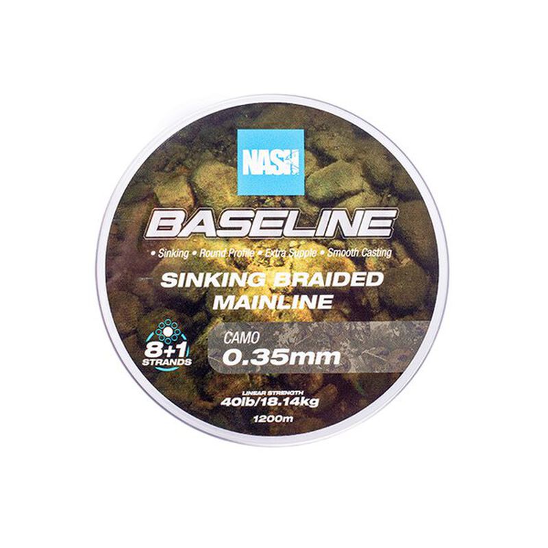 Tresse Nash Baseline Sinking Braid Camo 600m - Tresse | Pacific P&ecirc;che
