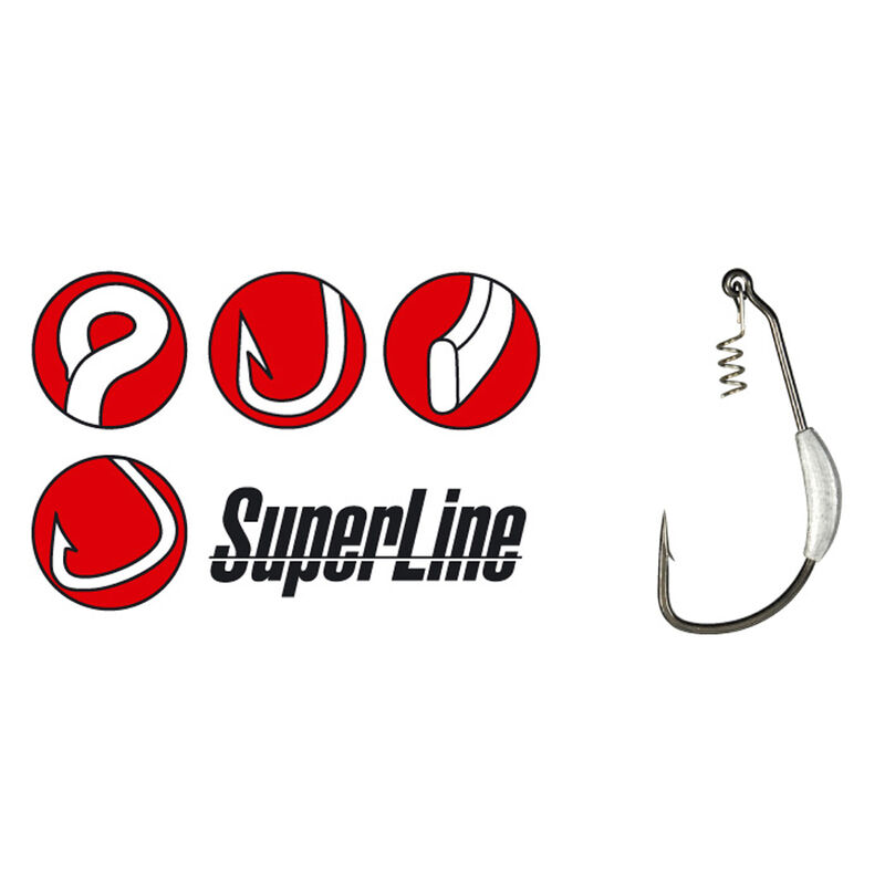 Hame&ccedil;on texan plomb&eacute; carnassier gamakatsu weighted superline spring lock (x4) - Simples | Pacific P&ecirc;che