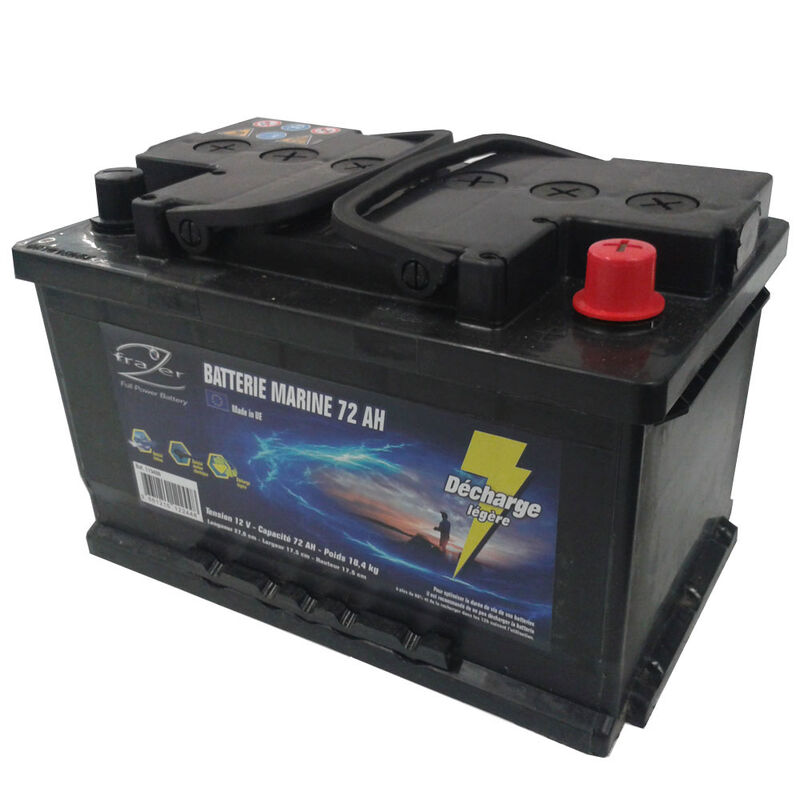Batterie Marine Frazer 72Ah D&eacute;charge L&eacute;g&egrave;re - Batteries | Pacific P&ecirc;che