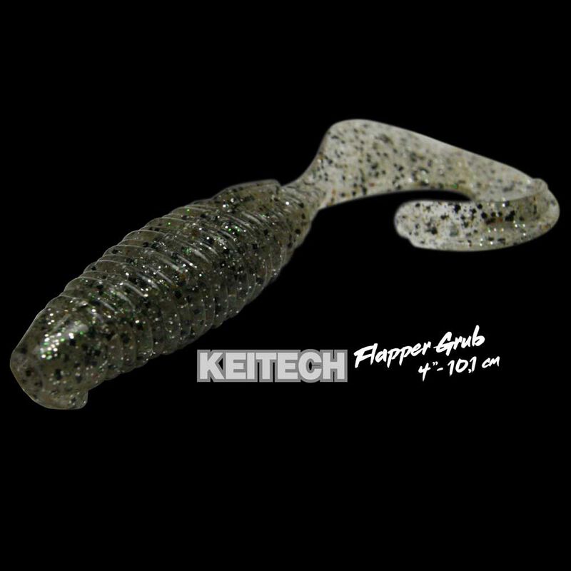 Leurre Souple Grub Keitech Flapper Grub 10,1cm (x7) - Grubs | Pacific P&ecirc;che