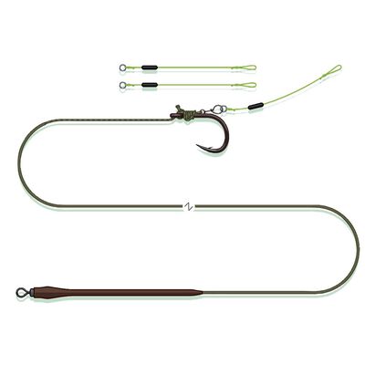Bas de Ligne Madcat Quick Change Pellet Rig 65cm 0.90mm/1.35mm 75kg n&deg;2/0 - Bas de lignes mont&eacute;s | Pacific P&ecirc;che