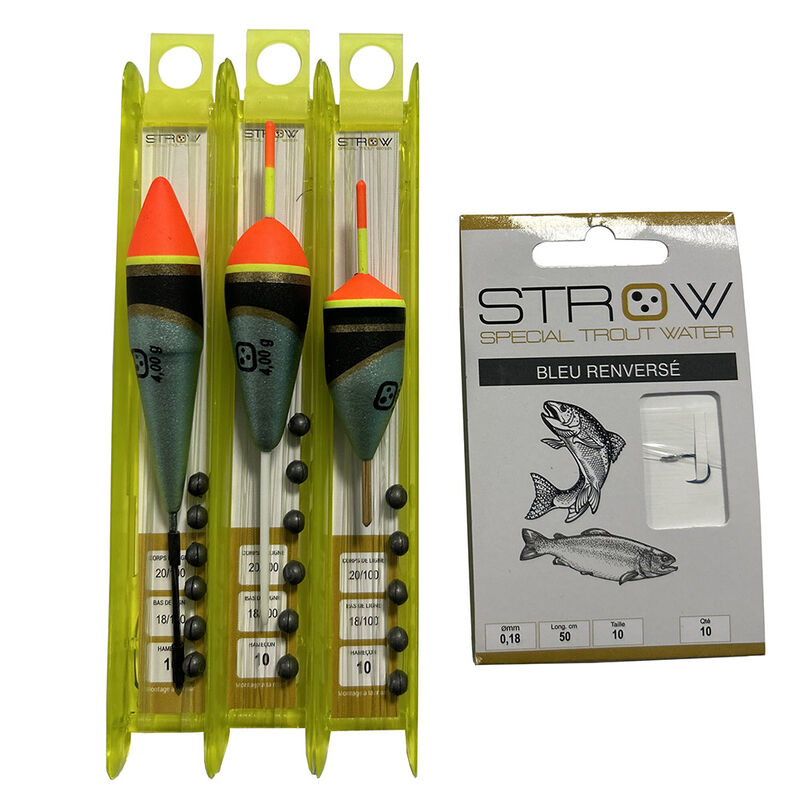 3 diff&eacute;rents kit de lignes mont&eacute;es STROW - Lignes mont&eacute;es | Pacific P&ecirc;che