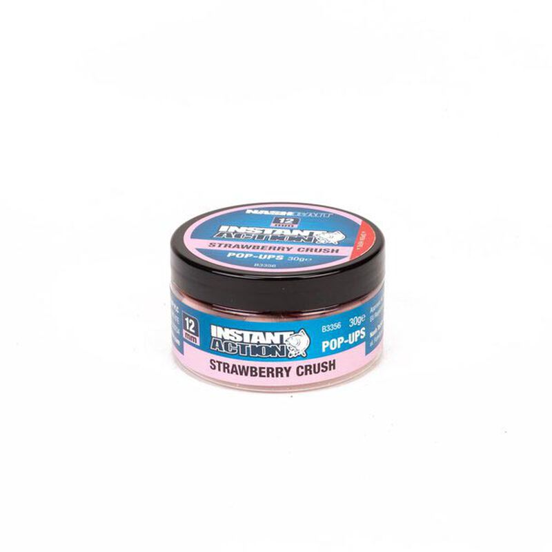 Bouillettes flottantes carpe nashbait instant action pop up strawberry crush - Flottantes | Pacific P&ecirc;che
