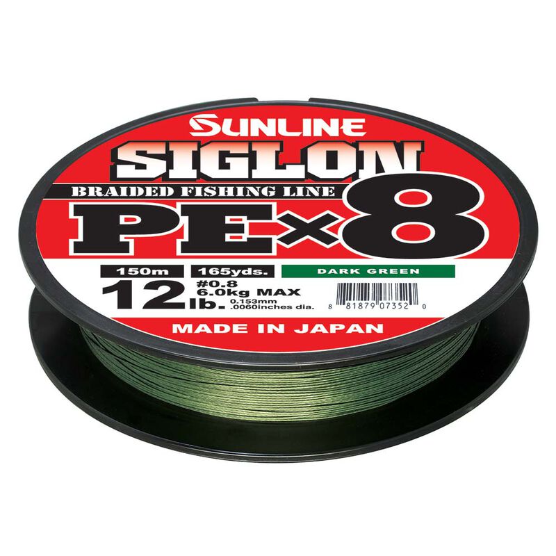 Tresse Sunline Siglon Braid PE X8 Vert Fonc&eacute; 150m - Tresses | Pacific P&ecirc;che