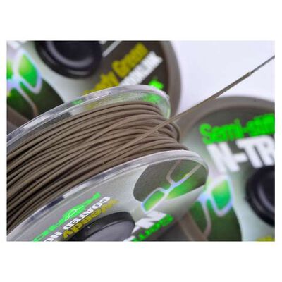 Tresse &agrave; bas de ligne carpe korda n-trap semi -stiff green 20m - Tresse BDL | Pacific P&ecirc;che
