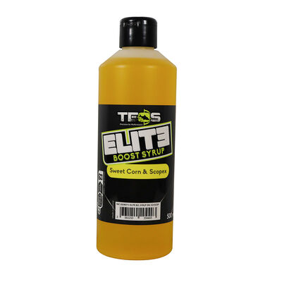 Booster Boost Syrup Teos Elite Sweet Corn/Scopex 500ml - Additifs | Pacific P&ecirc;che