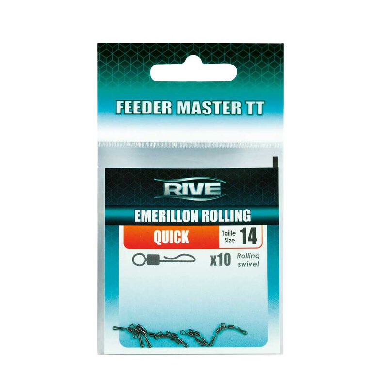 Emerillon Rolling Rive Quick - Taille 14 (x10) - Acc. de montage feeder | Pacific P&ecirc;che