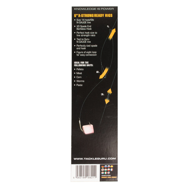 Hame&ccedil;ons mont&eacute;s coup guru xtra strong carp pole rigs 15cm (x8) - Hame&ccedil;ons &agrave; Palettes | Pacific P&ecirc;che