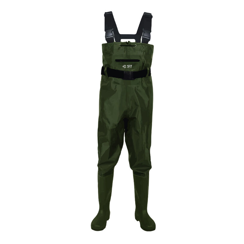 Waders PVC Sert Luxe Semelles Crant&eacute;es - Waders PVC | Pacific P&ecirc;che