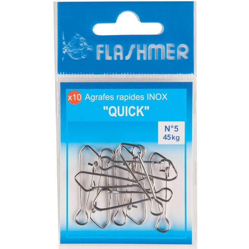 Agrafes flashmer rapide inox quick (x10) - Agrafes | Pacific P&ecirc;che