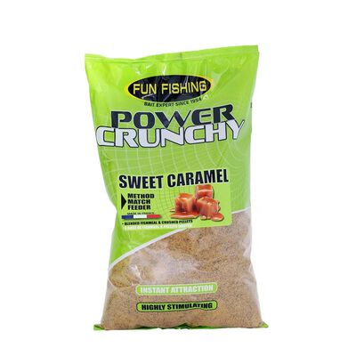 Amorce Fun Fishing Power Crunchy 2 Kg Sweet Caramel - Farines | Pacific P&ecirc;che