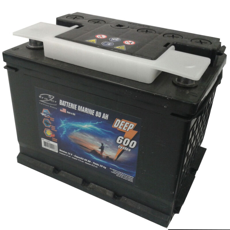 Batterie Marine Frazer 80Ah 600 Cycles - Batteries | Pacific P&ecirc;che