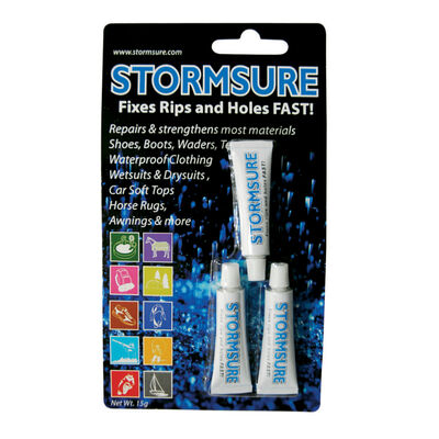 Accessoire wading colle stormsure x 3 tubes 5g - R&eacute;paration waders | Pacific P&ecirc;che