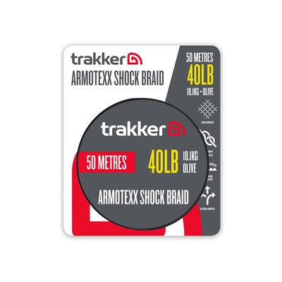 Tresse &agrave; bas de ligne Trakker Armotexx Shock Braid 20m - Tresse BDL | Pacific P&ecirc;che