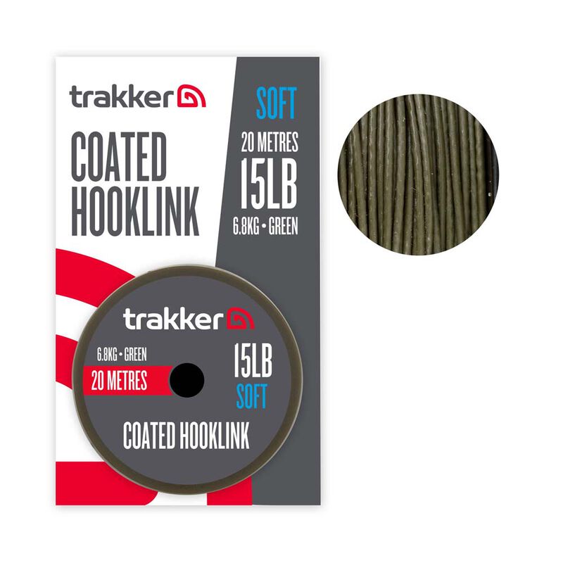 Tresse &agrave; bas de ligne Trakker Soft Coated Hooklink 20m - Tresse BDL | Pacific P&ecirc;che