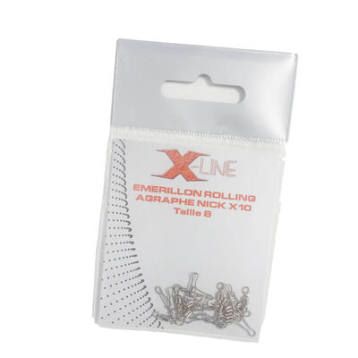 &Eacute;merillon &agrave; agrafe carnassier x-line nickel (x10) - Emerillons | Pacific P&ecirc;che