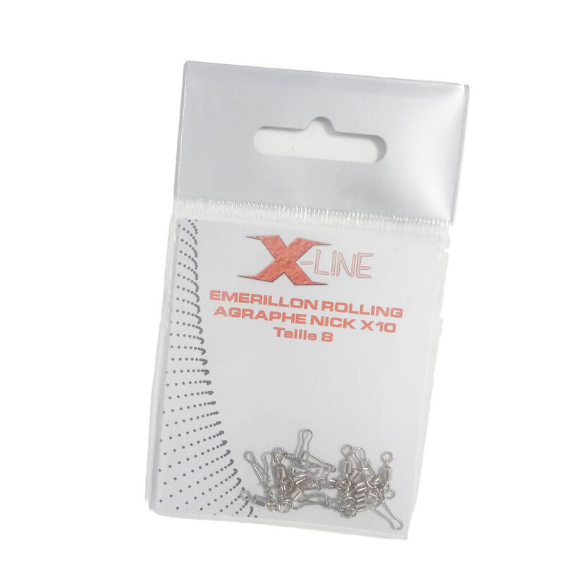 &Eacute;merillon &agrave; agrafe carnassier x-line nickel (x10) - Emerillons | Pacific P&ecirc;che