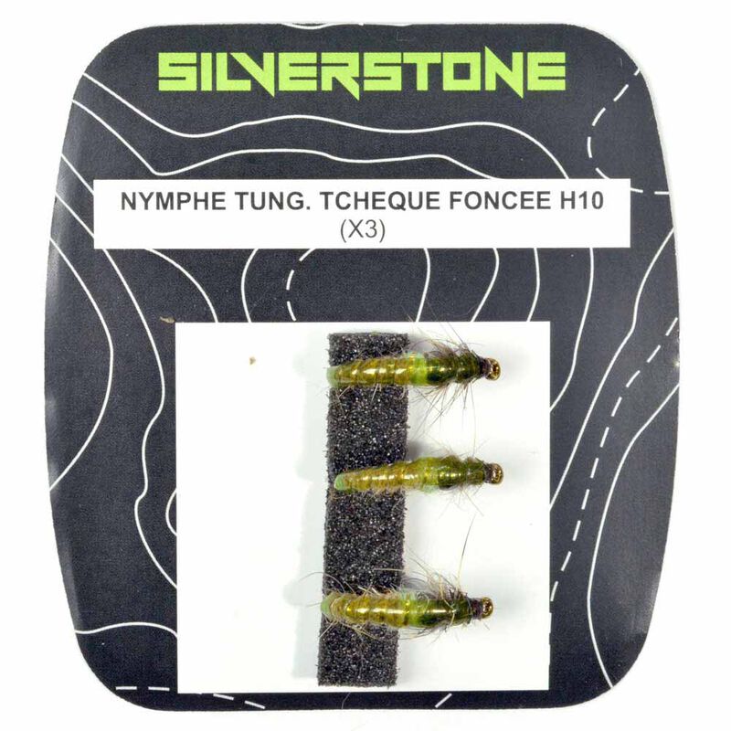 Nymphe tungstene silverstone tcheque fonc&eacute;e (x3) h10 - Nymphes | Pacific P&ecirc;che