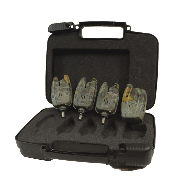 Coffret 3 D&eacute;tecteurs + Centrale Carp Addict Camo (Vert, Rouge et Bleu) - Coffrets d&eacute;tecteurs | Pacific P&ecirc;che