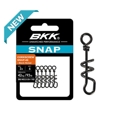 BKK Corkscrew Snap-42 (x5) - Emerillons et Agrafes | Pacific P&ecirc;che