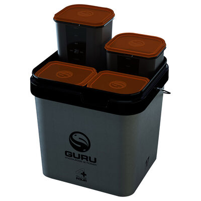 Seau + Compartiments Guru Plus 4 System - Pr&eacute;paration amorces/pellets | Pacific P&ecirc;che