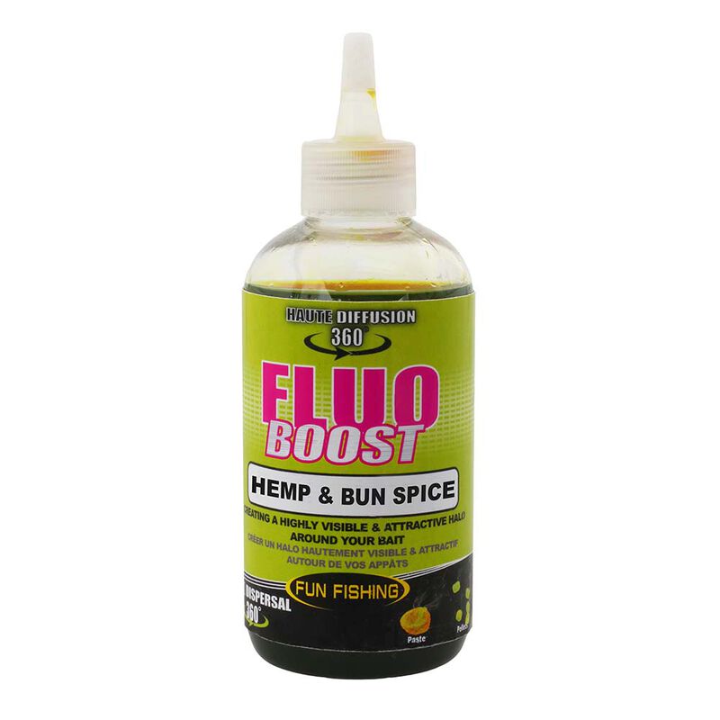 Fluo Boost Fun Fishing ch&egrave;nevis et pain d'&eacute;pices - Additifs | Pacific P&ecirc;che
