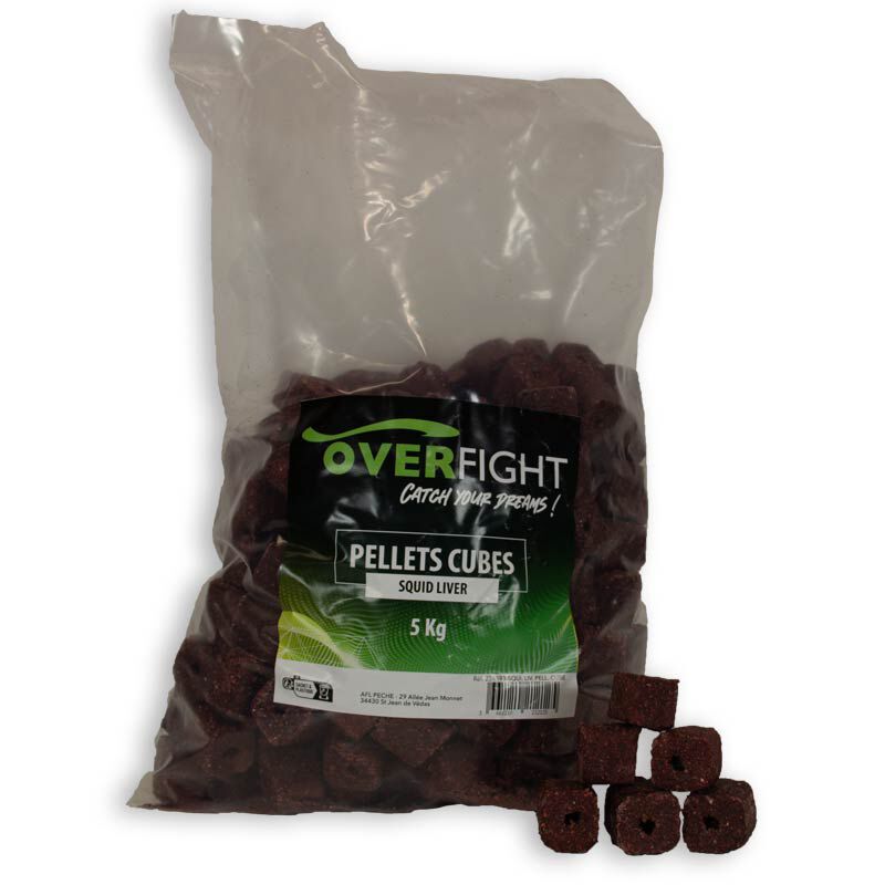 Pellets Overfight Squid Liver  Pellets Cube 5kg - Pellets | Pacific P&ecirc;che