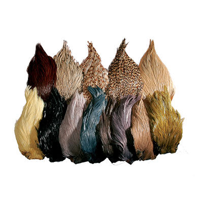 Fly tying cou de coq indien teint jmc - Plumes | Pacific P&ecirc;che