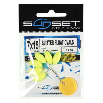 Blister Float Ovals Sunset jaune fluo - Perles | Pacific P&ecirc;che
