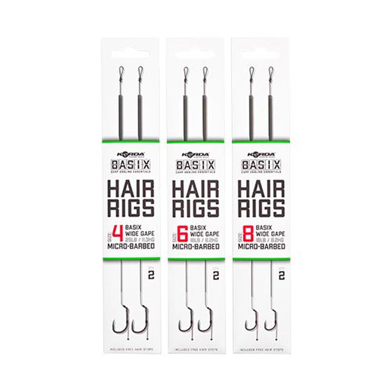 Bas de ligne korda basix hair rigs wide gape - Bas de Ligne Mont&eacute;s | Pacific P&ecirc;che